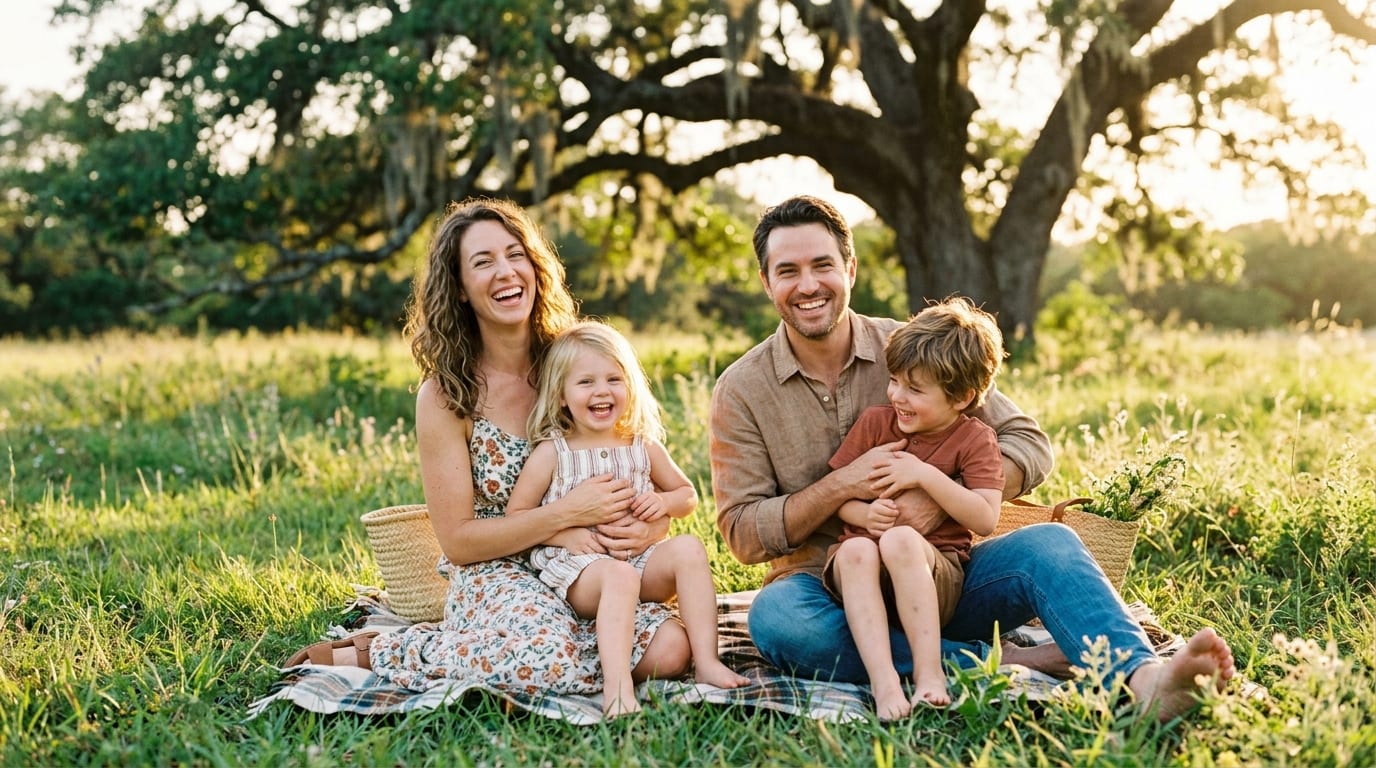 Texas family enjoying outdoor peace of mind with Ann Gibson Insurance Agency Health Insurance Group